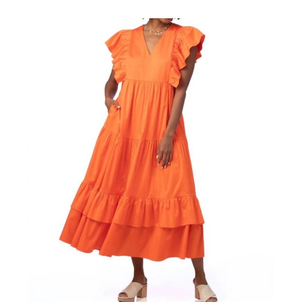 NWT Crosby By Molie Burch Walker Dress‎ Aperol Spritz Orange Women's Size XL P